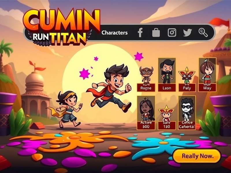 Cumin Run Titan gameplay screenshot showing character running through Indian landscape